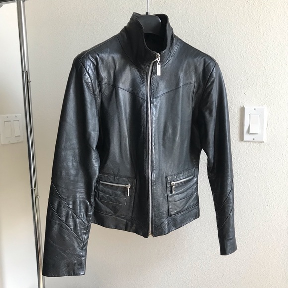 Marruecos Black Genuine Leather Jacket - Picture 2 of 8